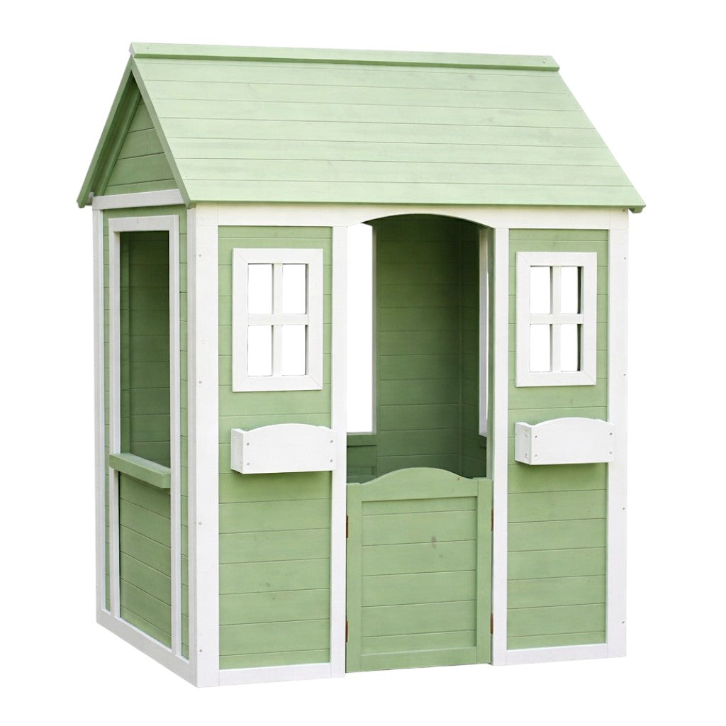 Детска Дървена Къщичка за Игра на Открито GINGER HOME – Градинска Къща за Деца