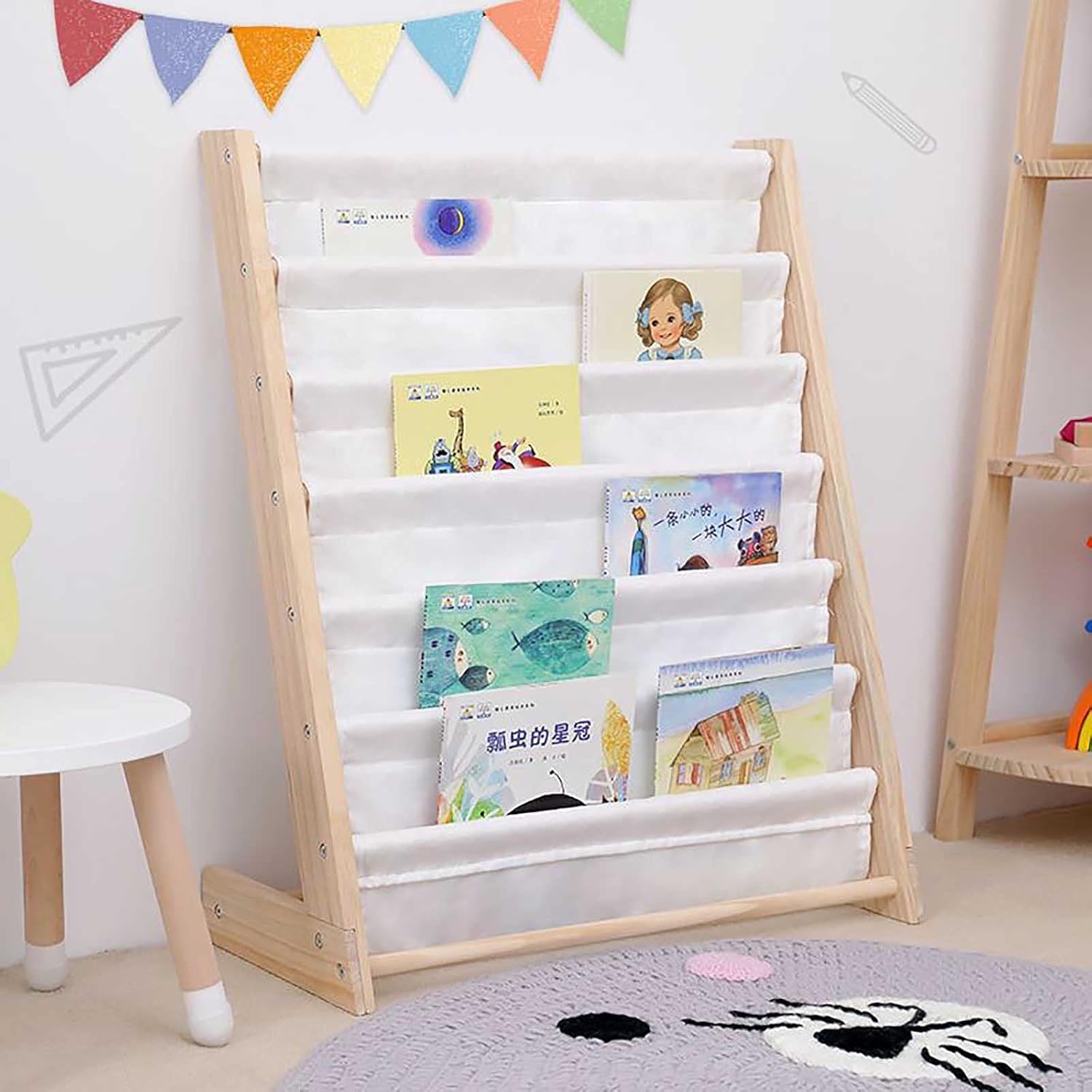 Детска Етажерка за Книги Дърво GINGER HOME
