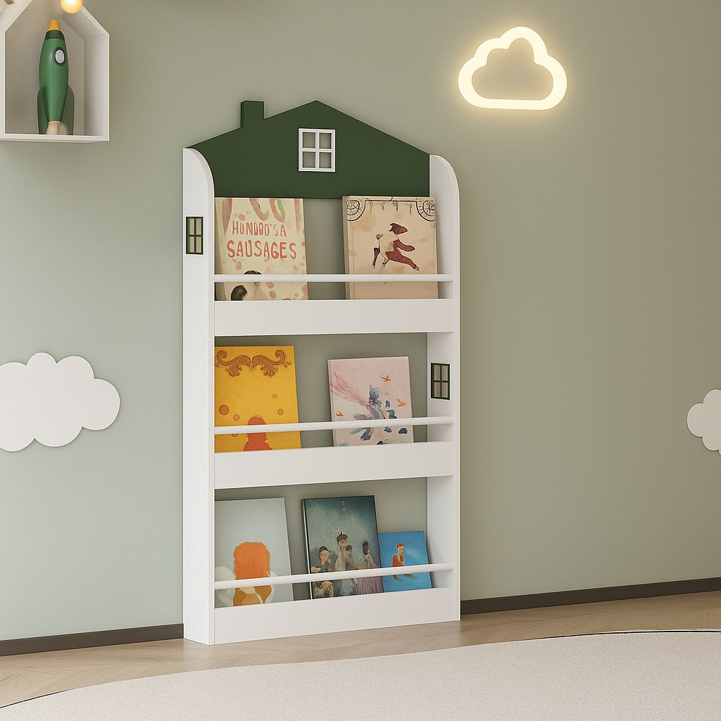 Детска Етажерка за Книги и Играчки GINGER HOME – Къщичка
