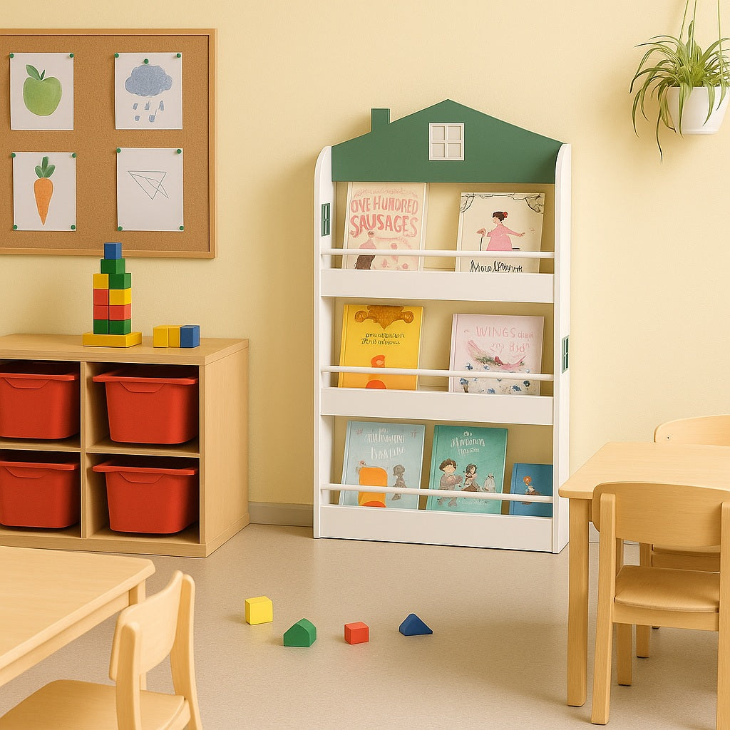 Детска Етажерка за Книги и Играчки GINGER HOME – Къщичка