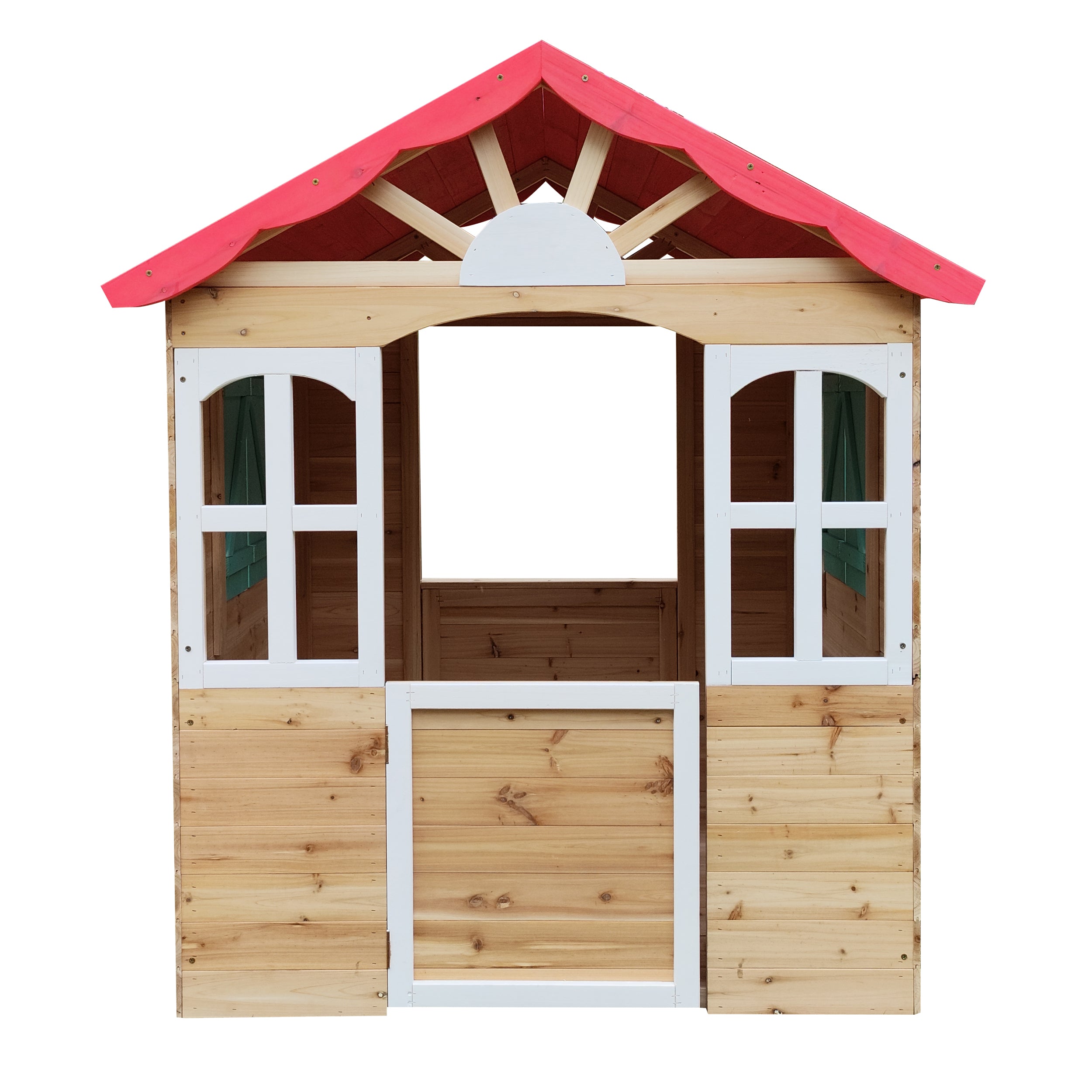 Детска дървена къщичка за игра на открито GINGER HOME – за двор и градина