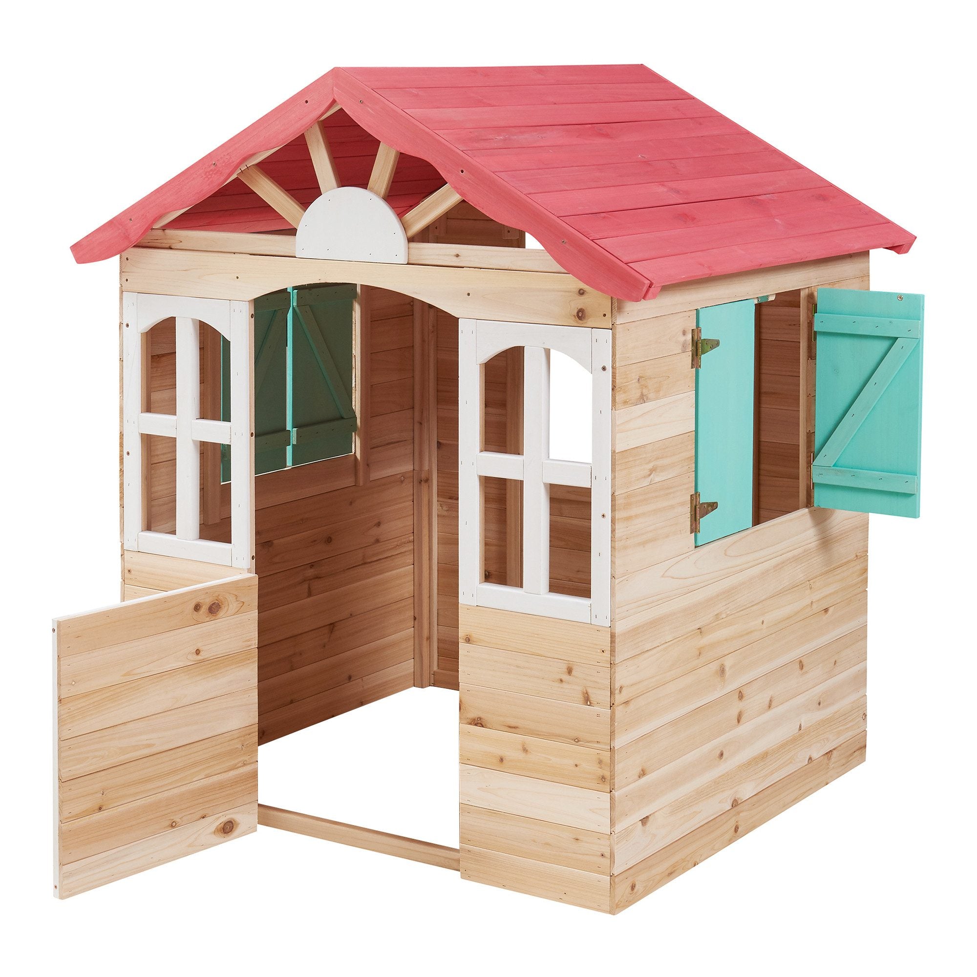 Детска дървена къщичка за игра на открито GINGER HOME – за двор и градина