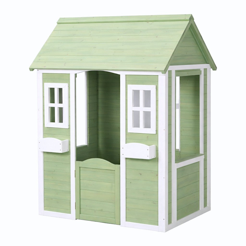 Детска Дървена Къщичка за Игра на Открито GINGER HOME – Градинска Къща за Деца