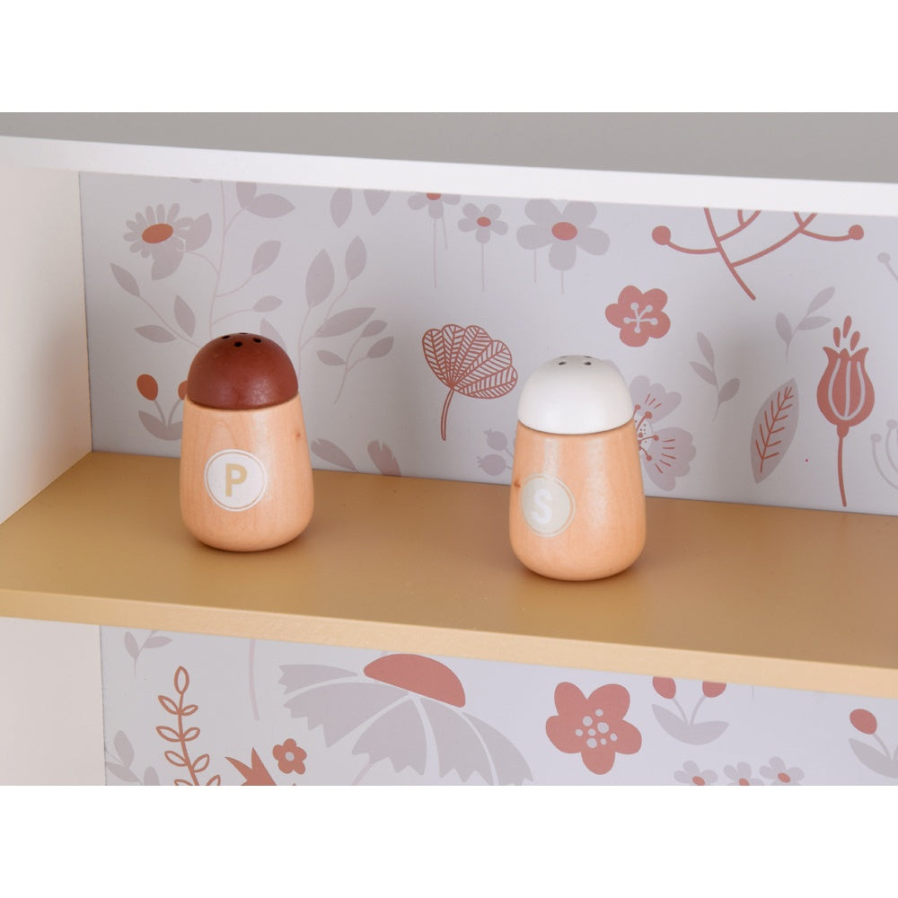 Детска Дървена Кухня GINGER HOME – Винтидж Модел с Електронни Котлони