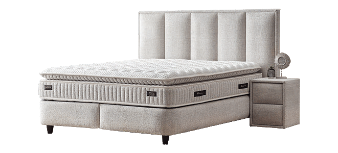 Тапицирана спалня с матрак ASTORIA 160 x 200 – перла 01