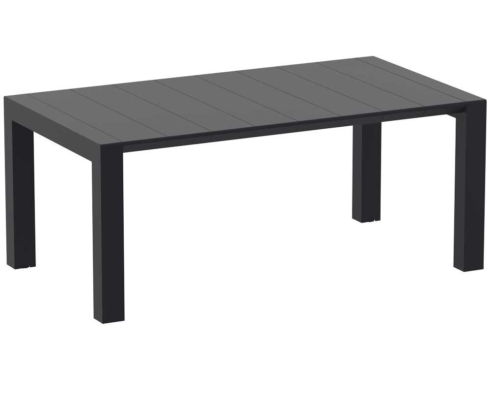 Пластмасова градинска разтегателна маса 180х220/100/75h черна
