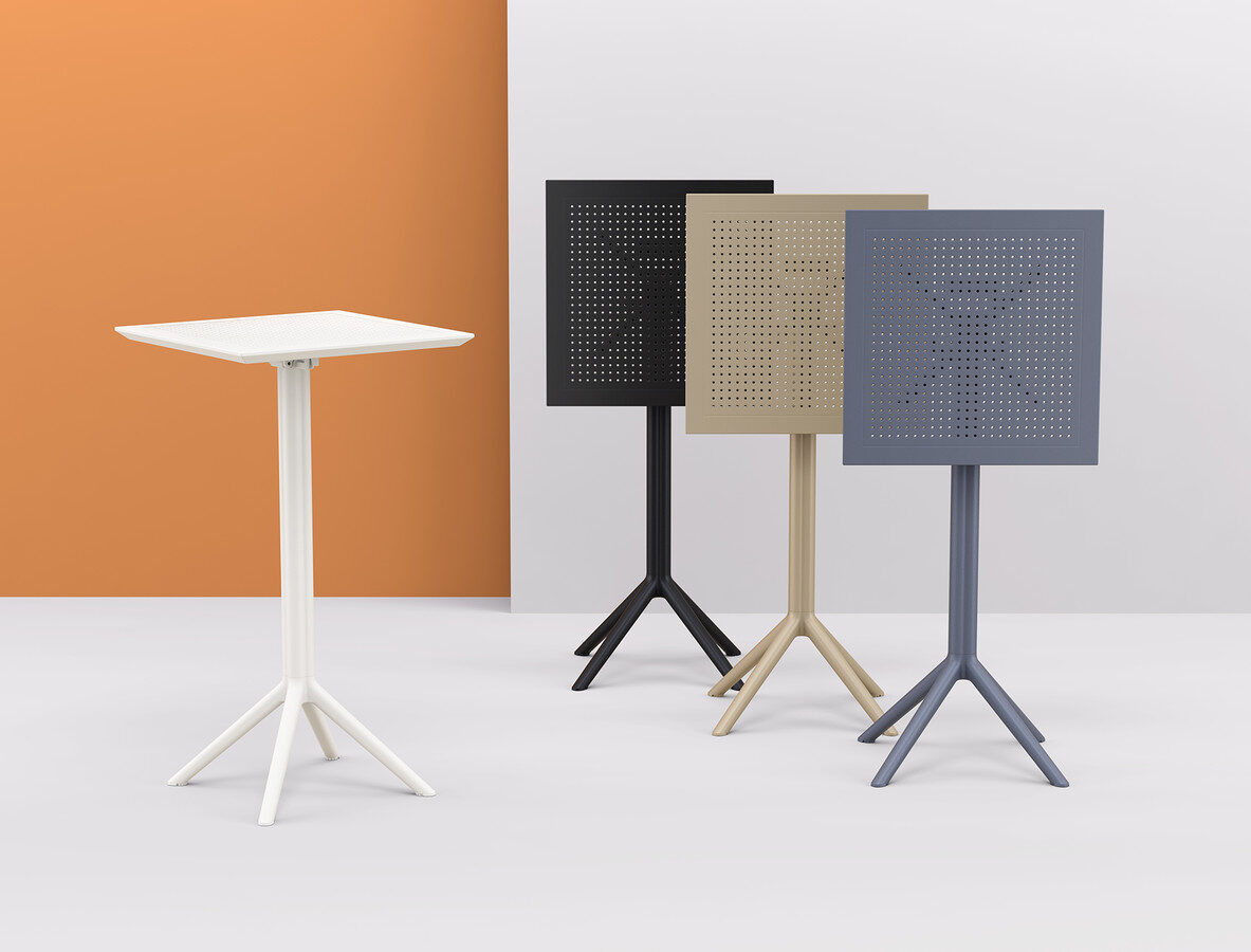Маса Бар 60/60/110h сгъваема маслено зелена
