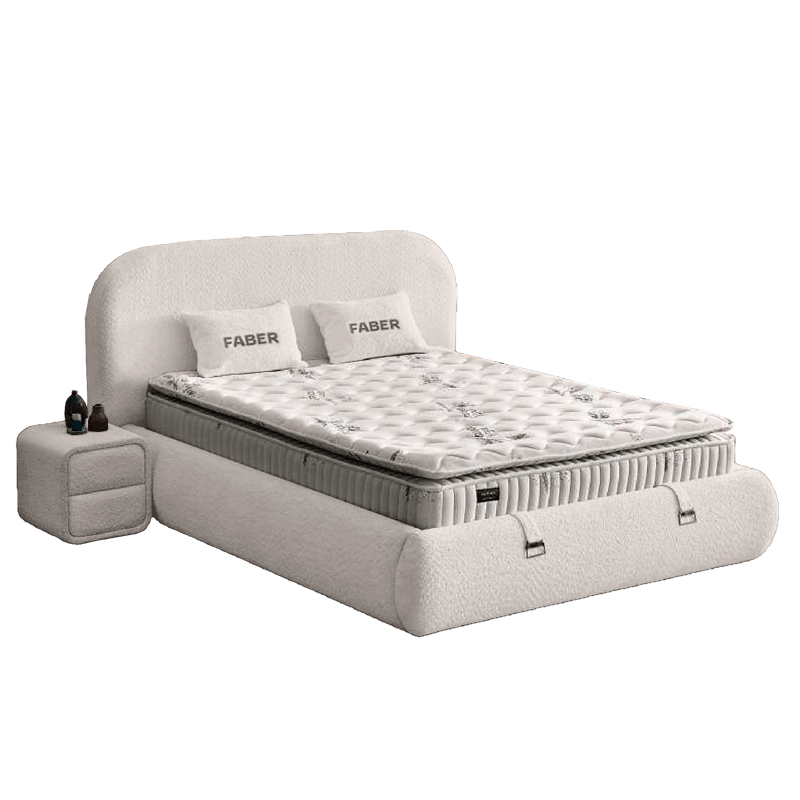Тапицирана спалня с матрак 180x200 - перла Тапицирана спалня с матрак FABER 180 х 200 – перла SY
