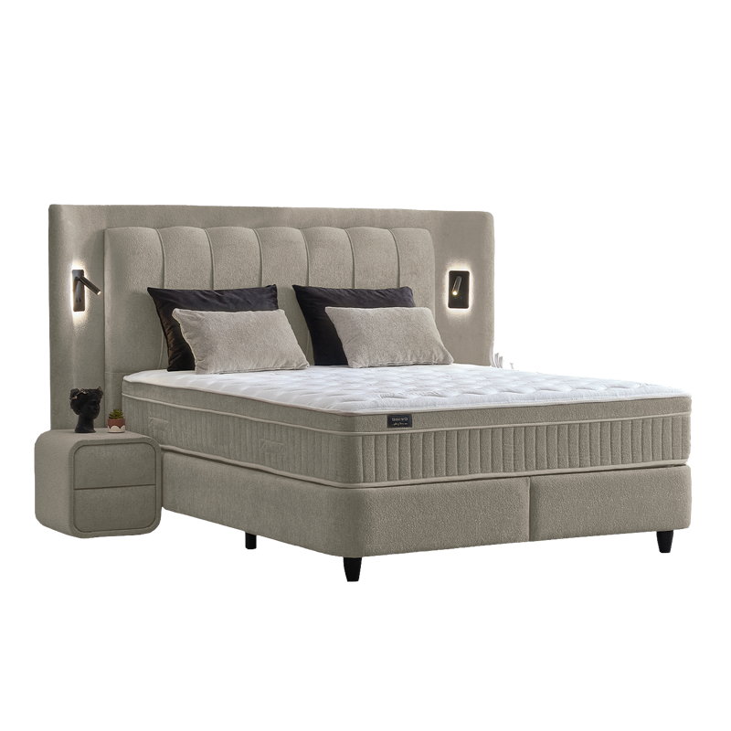Тапицирана спалня с матрак 160x200 - бежов Тапицирана спалня с матрак JULIE 160 x 200 – бежов 04