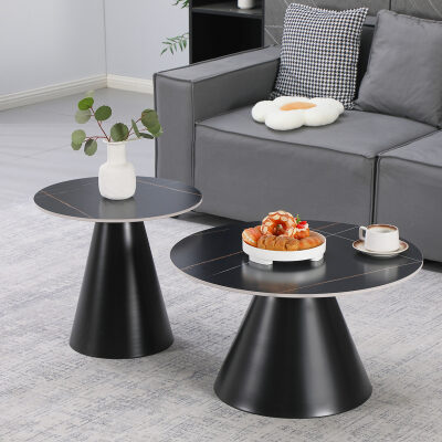 Комплект маси черен мрамор