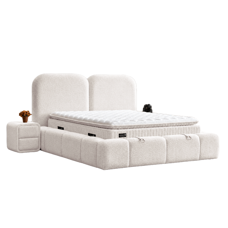 Тапицирана спалня с матрак 160x200 - перла Тапицирана спалня с матрак BUDVA 160 x 200 – перла 03