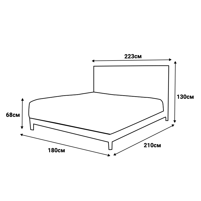 Тапицирана спалня с матрак CANCUN 180 x 200 – лате 06