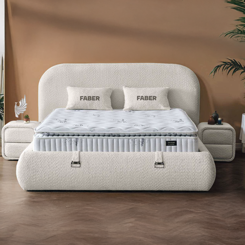 Тапицирана спалня с матрак FABER 160 х 200 – лате 06