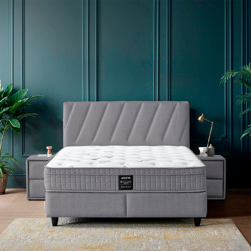 Тапицирана спалня с матрак SIESTA 160 x 200 – антрацит 13