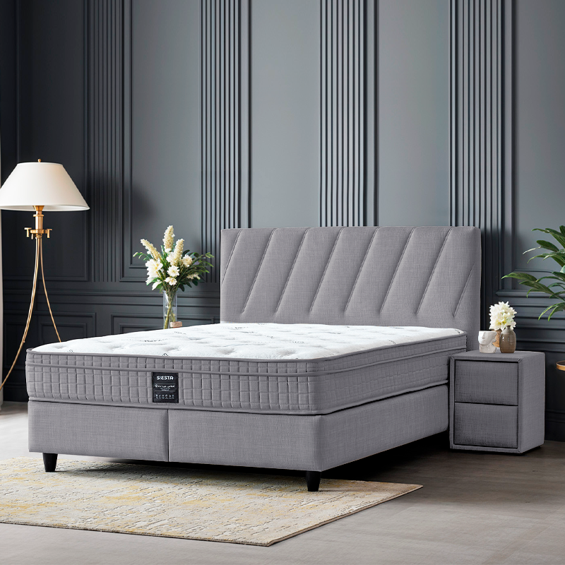 Тапицирана спалня с матрак SIESTA 160 x 200 – антрацит 13