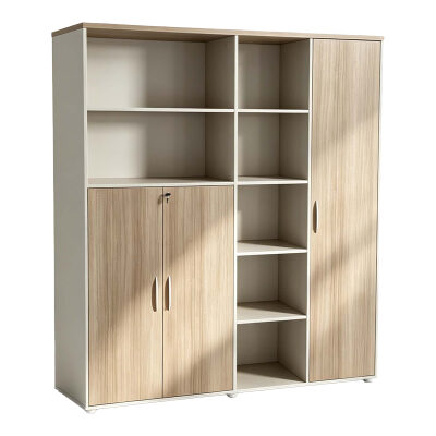 Офис библиотека 160x40x200 см дъб-бежов
