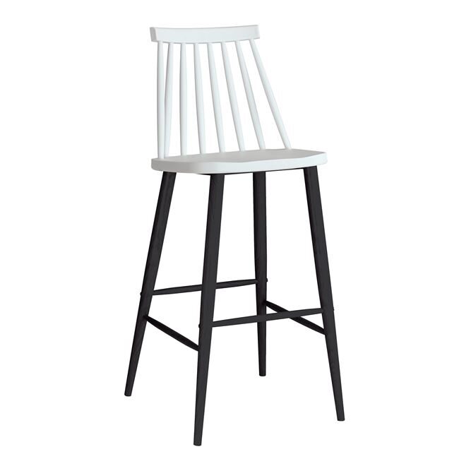 Бар стол цвят бял-черен