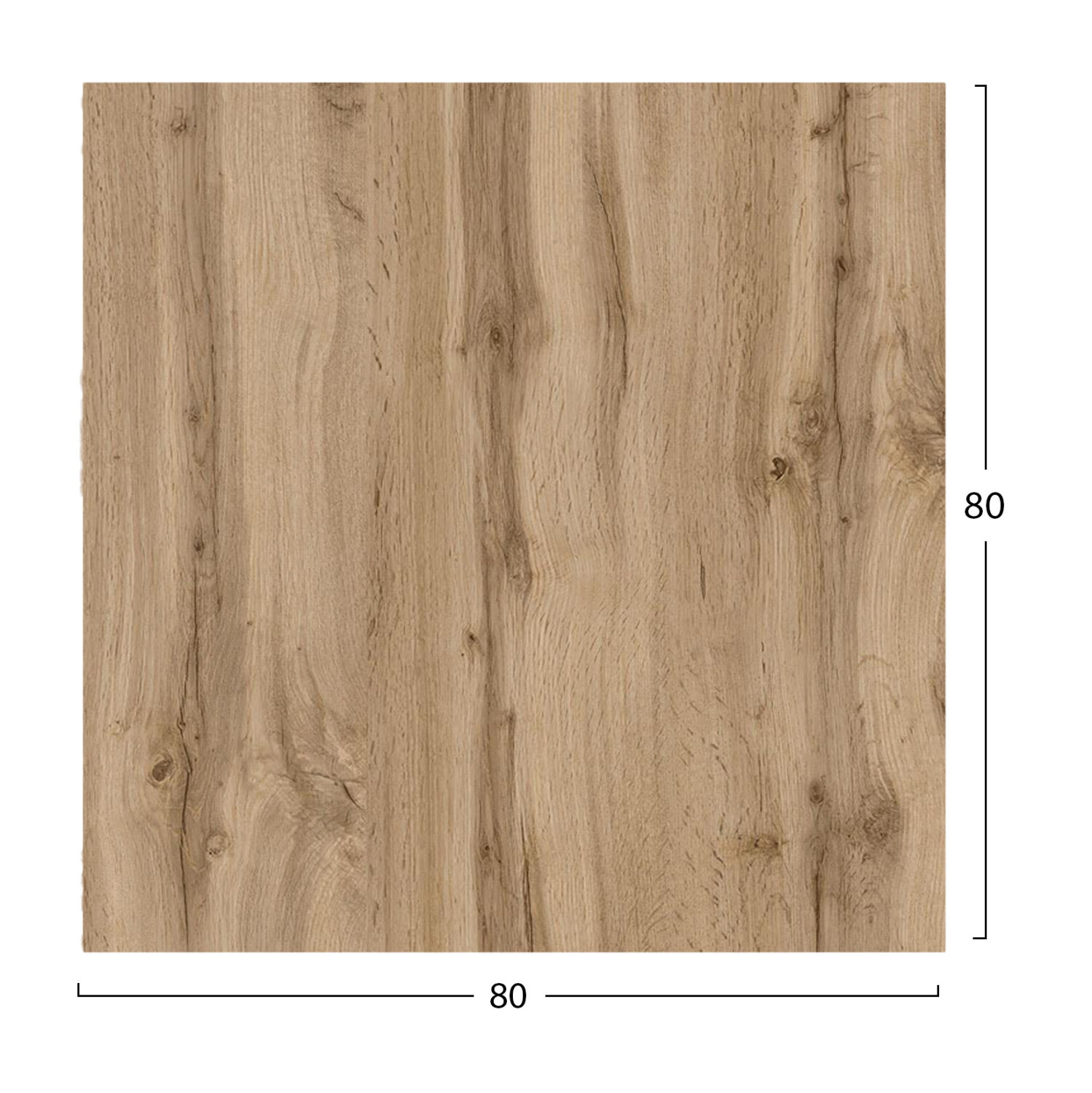 HPL плот 80×80 см дъб