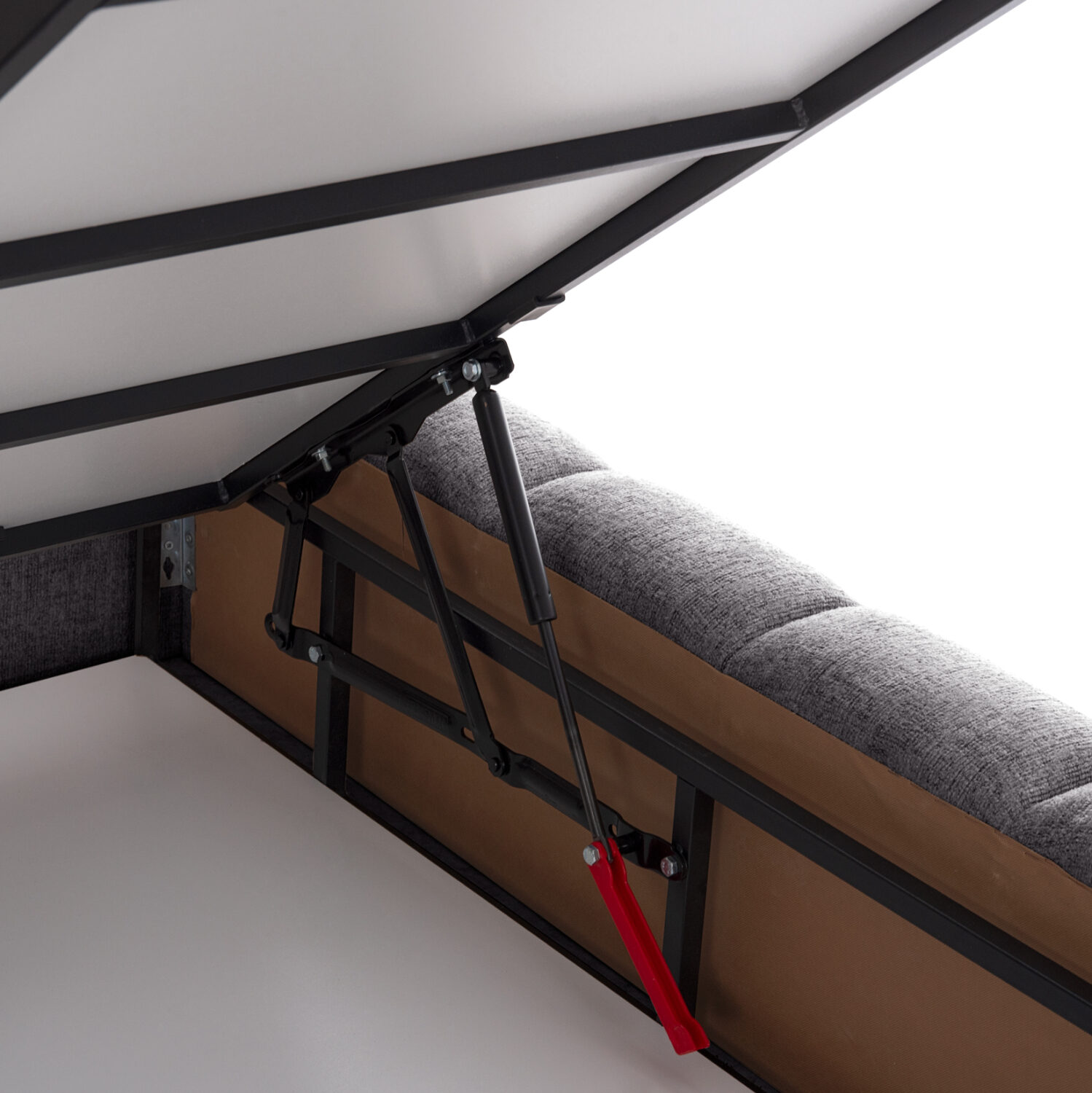 Спалня 160×200 сиво букле