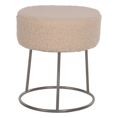 Табуретка букле цвят екрю